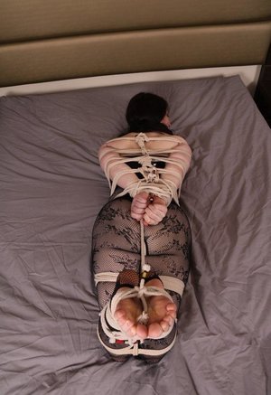 18 year old female boxer Sabrina Blond covers up her naked tits